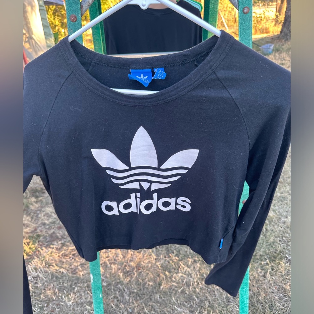 Black Adidas Crop Top